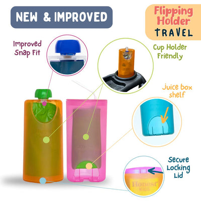 Flipping Holder TRAVEL – Food Pouch & Juice Box Holder