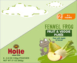 Holle Baby Food Pouches - Organic Fruit & Veggie Puree - Fennel Frog