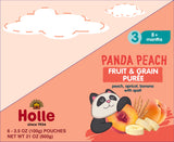 Holle Baby Food Pouches - Organic Fruit & Grain Puree -  Panda Peach