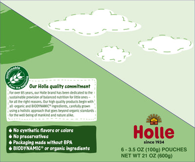 Holle Baby Food Pouches - Organic Veggie Puree - Veggie Bunny