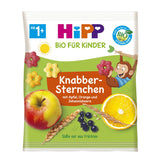 Hipp organic children's snack package with fruits and a monkey illustration on a white background