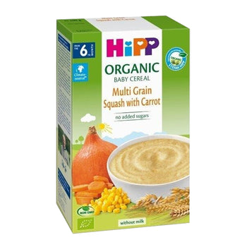 HiPP Multi Grain Squash With Carrot Organic Baby Cereal 200 G (2897)