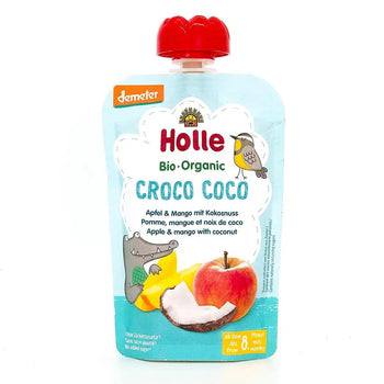 Holle Croco Coco – Pouch Apple & Mango With Coconut 100 g - Euromallusa