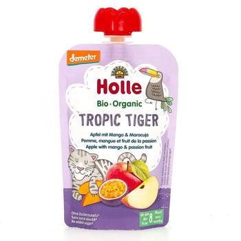 Holle Tropic Tiger – Pouch Apple With Mango & Passion Fruit 100 g