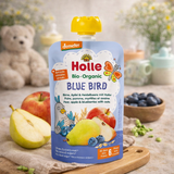Holle Blue Bird – Pouch Pear, Apple & Blueberries With Oats 100 G (151004)