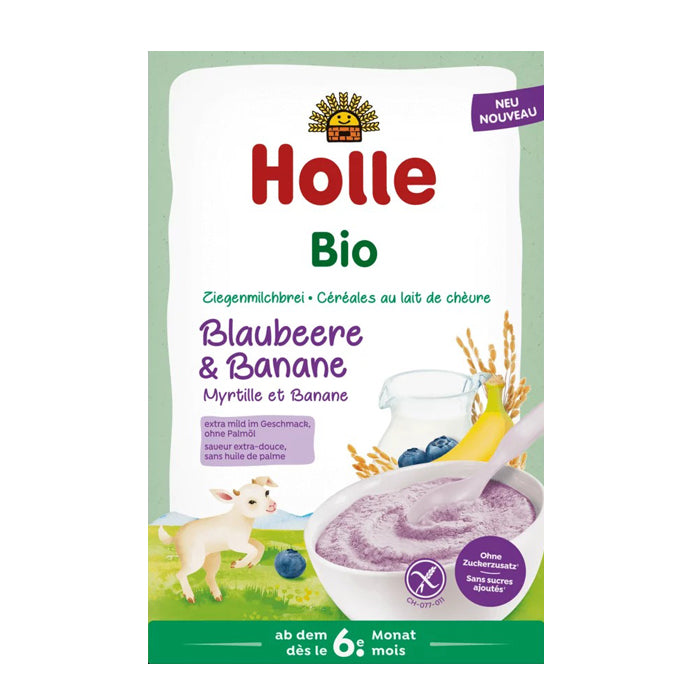 Holle Organic Goat Milk Cereal with Blueberry and Banana 200 g (179101)(EXP:08/07/26)