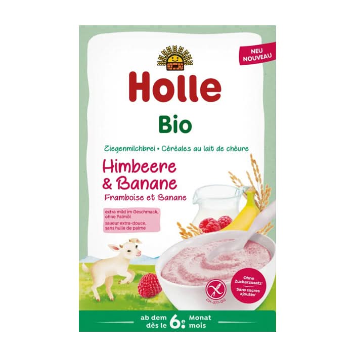 Holle Organic Goat Milk Cereal with Raspberry and Banana 200 g (179201)(EXP:05/03/26)