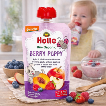 Holle Berry Puppy – Pouch Apple & Peach With Fruits Of The Forest 100 g