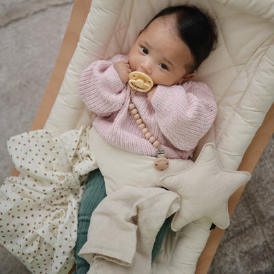 Mushie Star Lovey Blanket – Organic Cotton Baby Comfort Blanket