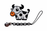 Longhorn Cow Teether Set with Silicone Pacifier Clip