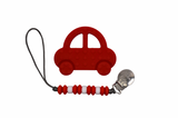 Classic Car Teether Set with Silicone Pacifier Clip