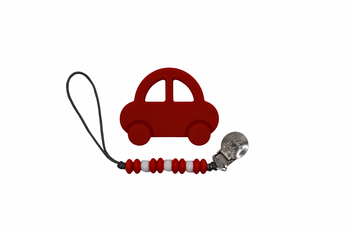 Classic Car Teether Set with Silicone Pacifier Clip