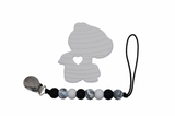 Zebra Teether Set with Silicone Pacifier Clip
