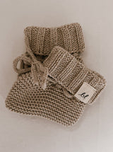 Luna + Luca Organic Booties - Heather Beige