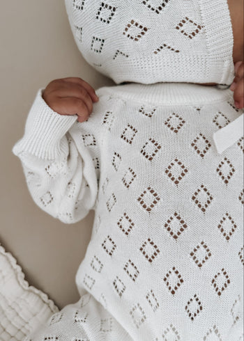 Bring Me Home Diamond Pointelle Bundle - White