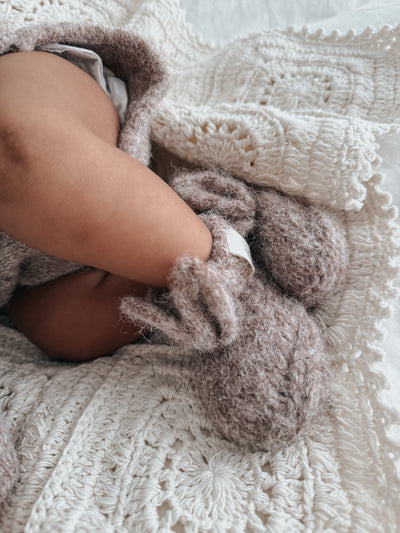 Luna + Luca Bunny Ear Booties – Bunny Brown