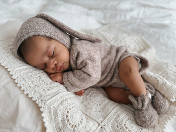 Luna + Luca Bunny Ear Booties – Bunny Brown