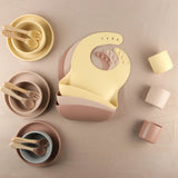 Silicone Baby Feeding Set with Bamboo Handle | BLW Tableware