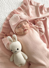 Classic Bow Beanie - Powder Pink