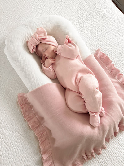 Classic Bow Headband - Powder Pink