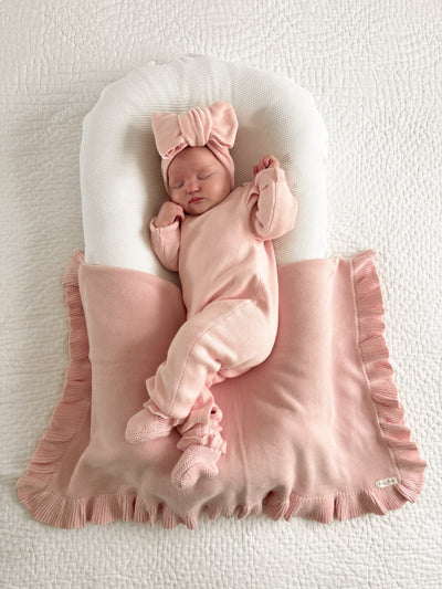 Classic Bow Headband - Powder Pink