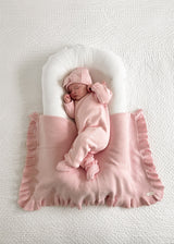 Classic Ruffle Baby Blanket - Powder Pink