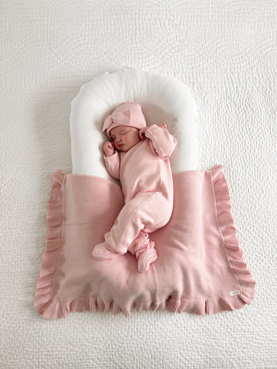 Classic Ruffle Booties - Powder Pink