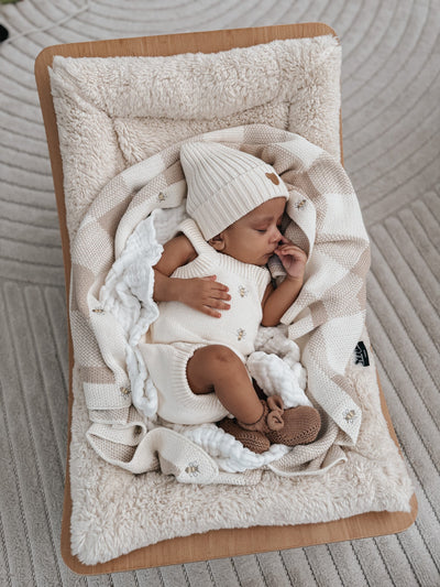 Busy Bee Gingham Baby Blanket