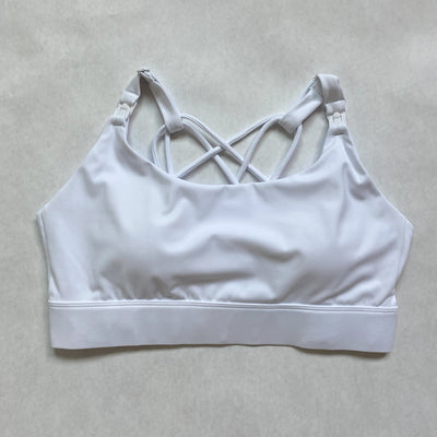 Océane 2 - Medium Support Nursing Sport Bra No Pumping (Blanc)
