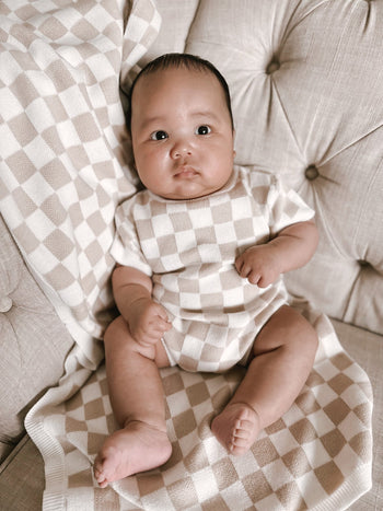 Checkered Baby Romper