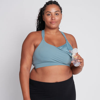 Venice 3 Ultimate Support Full Coverage Nursing & Pumping Sports Bra (Seagrass)