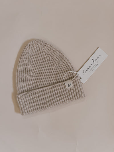 Merino Wool Baby Beanie - Sand