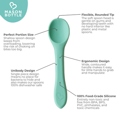 Mason Bottle Silicone Spoon Set