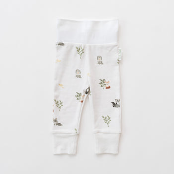 Kit & Petal Fold-Over Pants in Forest Friends