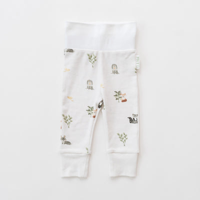 Kit & Petal Fold-Over Pants in Forest Friends