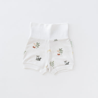 Kit & Petal Fold-Over Shorts in Forest Friends