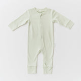 Kit & Petal Long Sleeve Romper in Leafy Green