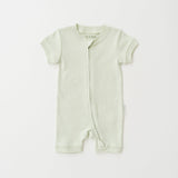 Kit & Petal Short Sleeve Romper in Leafy Green
