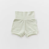 Kit & Petal Fold-Over Shorts in Leafy Green