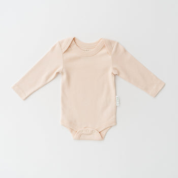 Kit & Petal Long Sleeve Bodysuit in Rosy Peach