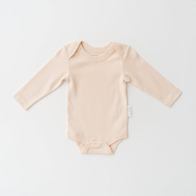 Kit & Petal Long Sleeve Bodysuit in Rosy Peach