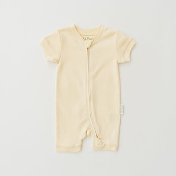 Kit & Petal Short Sleeve Romper in Sunny Yellow