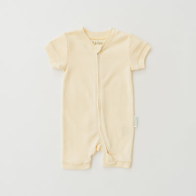 Kit & Petal Short Sleeve Romper in Sunny Yellow