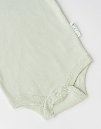 Kit & Petal Short Sleeve Bodysuit in Leafy Green