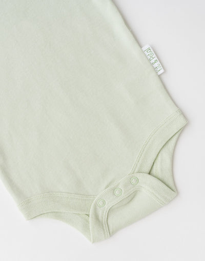 Kit & Petal Long Sleeve Bodysuit in Leafy Green