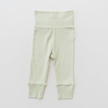 Kit & Petal Fold-Over Pants in Leafy Green