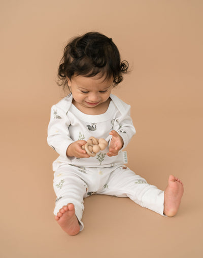 Kit & Petal Fold-Over Pants in Forest Friends