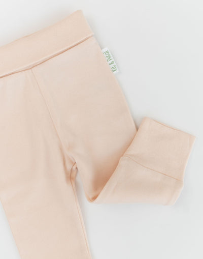 Kit & Petal Fold-Over Pants in Rosy Peach
