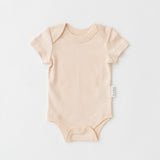 Kit & Petal Short Sleeve Bodysuit in Rosy Peach