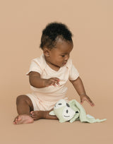 Kit & Petal Short Sleeve Bodysuit in Rosy Peach